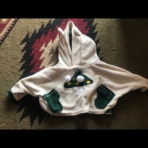 12 month old fleece woodland poncho